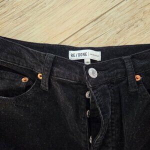 Re/Done Corduroy Black Jeans 29 Great condition!